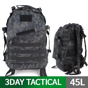3D 택티컬 군인가방 45L 검정디지털 군용 백팩