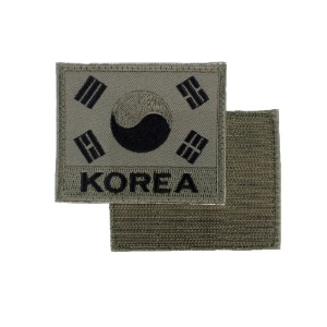 태극기 KOREA 약장 국방 군인 군용 벨크로 패치