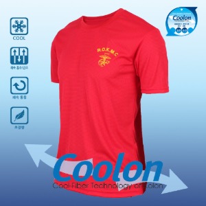 [국산] ROKMC 쿨론 반팔 로카티 해병대 군인 군용 티셔츠